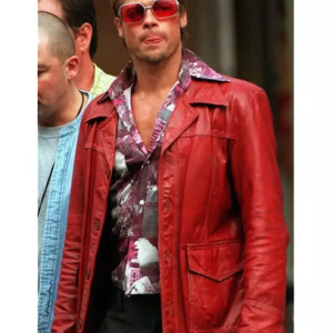 Handmade Fight Club Red Leather Jacket |Inspired by Tyler Durden