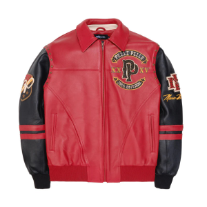 Pelle Pelle Plush Leather Statement Jacket – Panther & Rhinestone Edition