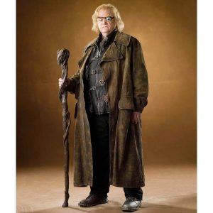 Mad-Eye Moody Cosplay Costume: Leather Vest & Distressed Trench Coat