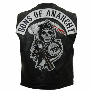 SOA Sons of Anarchy Leather Vest Jackets For Bike Motorcycle Riders
