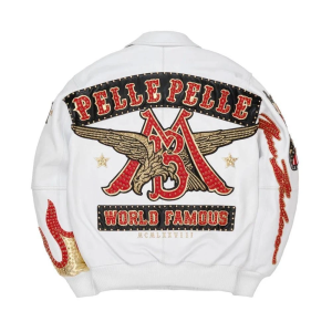 Pelle Pelle Leather white world Famous Jacket